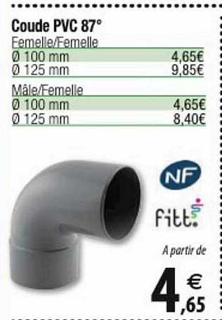 coude pvc 87°