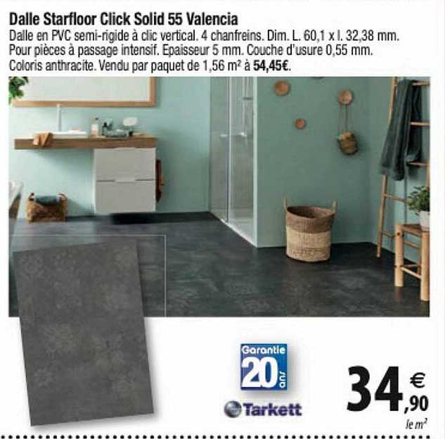 dalle starfloor click solid 55 valencia tarkett