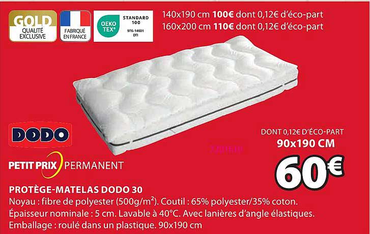 dodo protège-matelas dodo 30