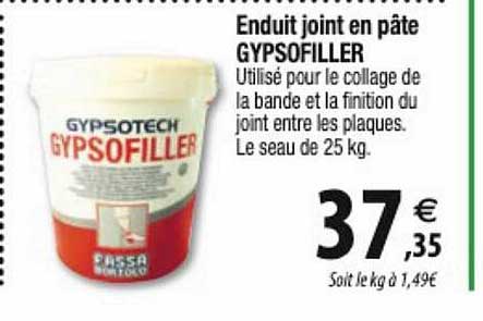 enduit joint en pâte gypsofiller gypsotech