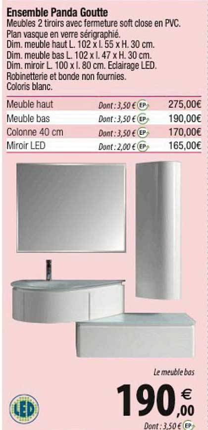 ensemble panda goutte