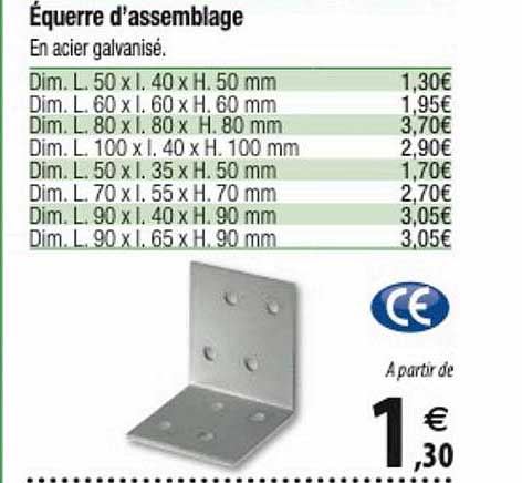 équerre d'assemblage