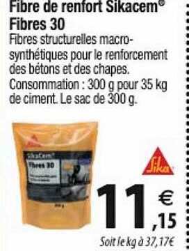 Fibre De Renfort Sikacem Fibres 30 Sika