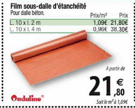 film sous-dalle d'étanchéité onduline