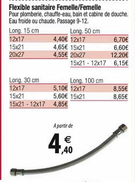 flexible sanitaire femelle-femelle