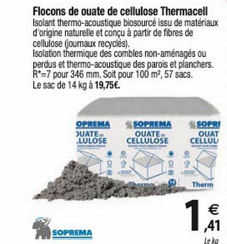 Flocons De Ouate De Cellulose Thermacell Soprema