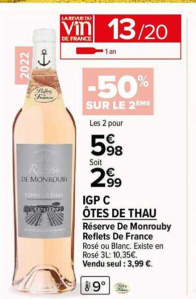 igp côtes de thau réserve de monrouby reflets de france