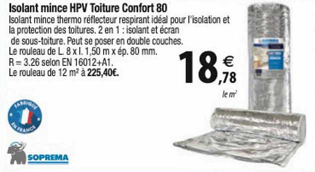 isolant mince hpv toiture confort 80 soprema