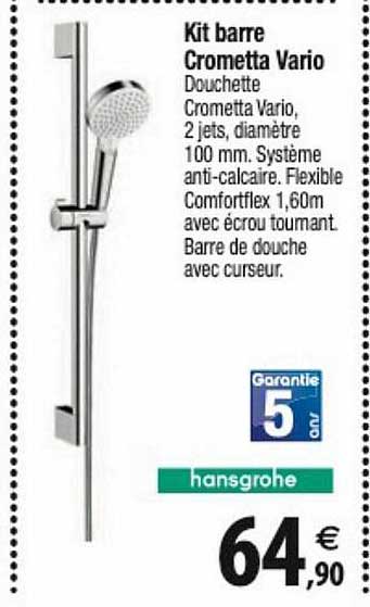 kit barre crometta vario hansgrohe