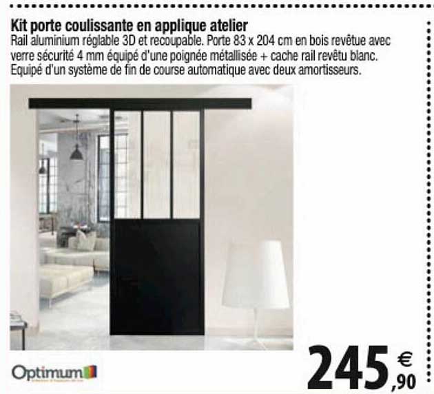 Kit Porte Coulissante En Applique Atelier Optimum