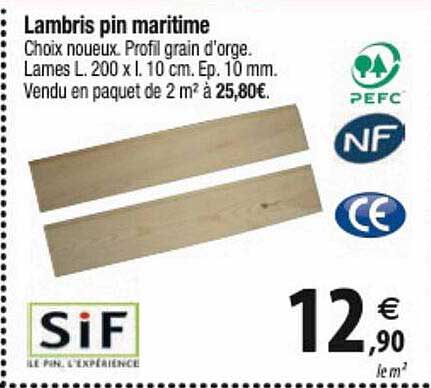 lambris pin maritime sif