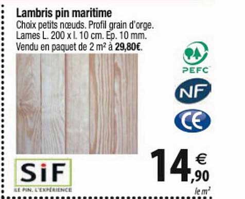 lambris pin maritime sif