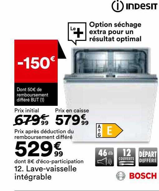 lave-vaisselle intégrable indesit