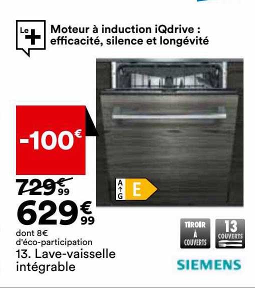 lave-vaisselle intégrable siemens