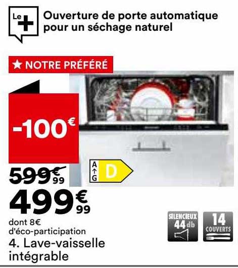 lave-vaisselle intégrable