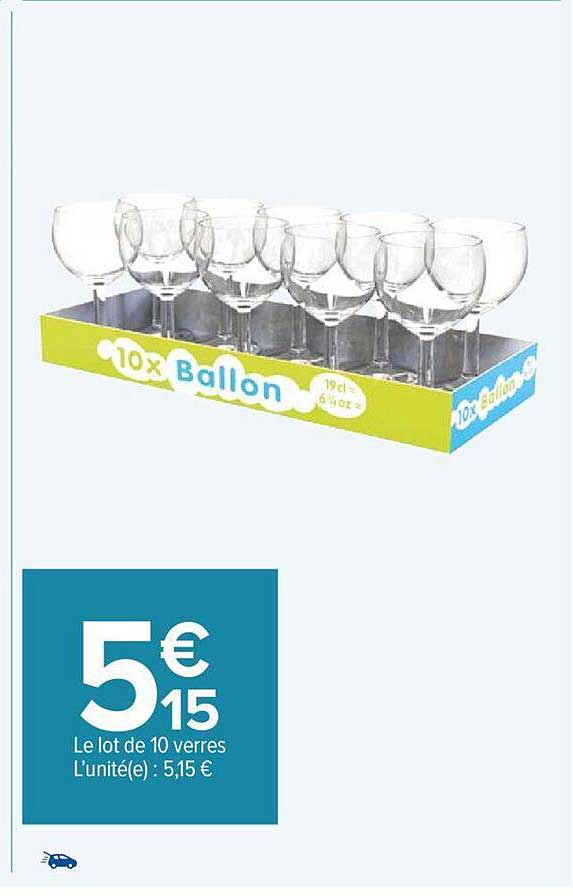 Le Lot De  Verres L'unité(e)