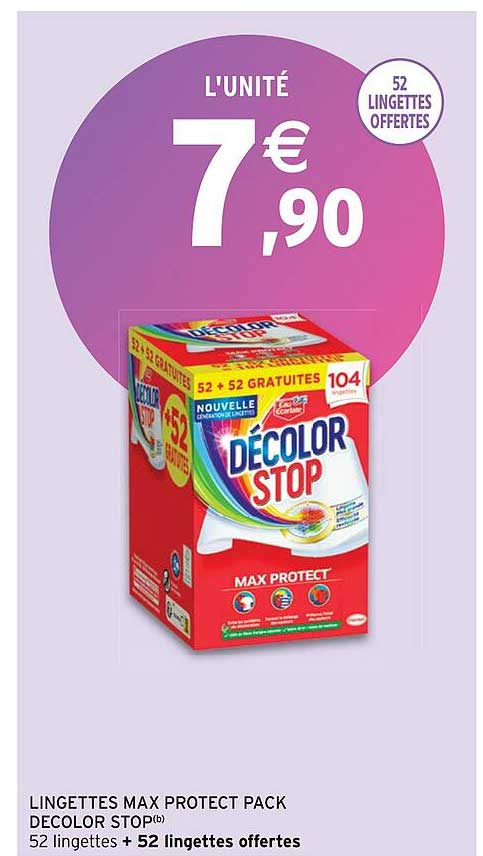Lingettes Max Protect Pack Décolor Stop