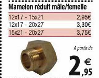 mamelon réduit mâle-femelle