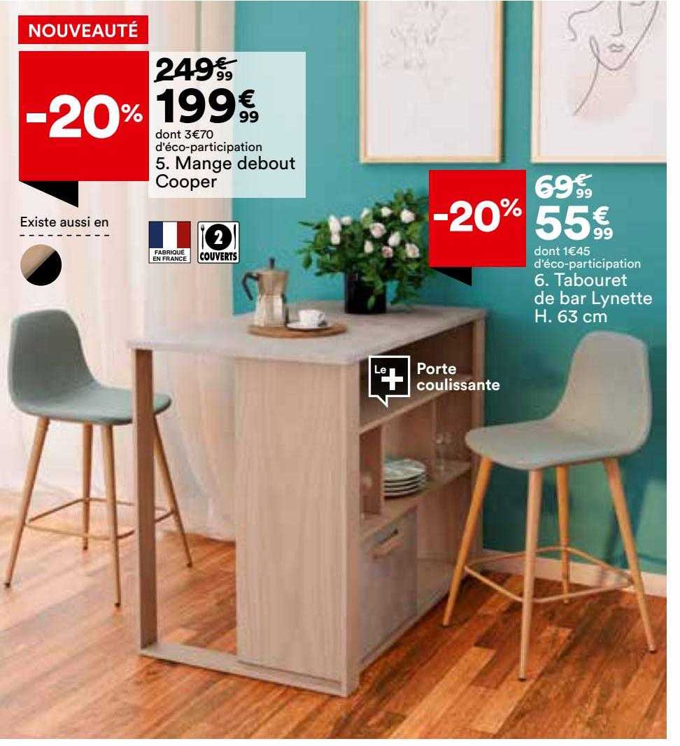 mange debout cooper ou tabouret de bar lynette