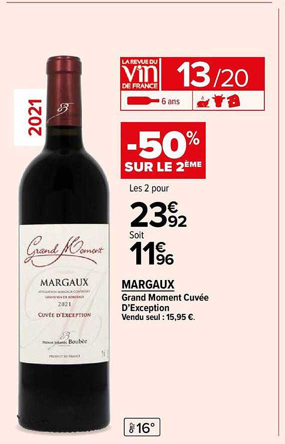 margaux grand moment cuvée d'exception