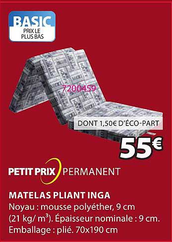 matelas pliant inga