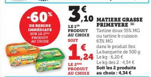 matière grasse primevere