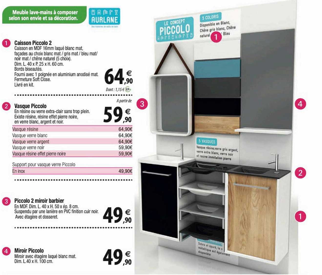 meuble lave-mains à composer