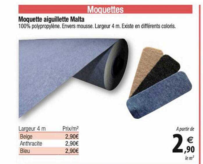 moquette aiguillette malta