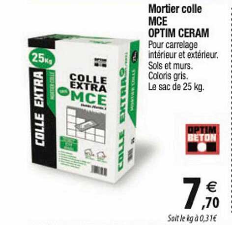 mortier colle mce optim ceram