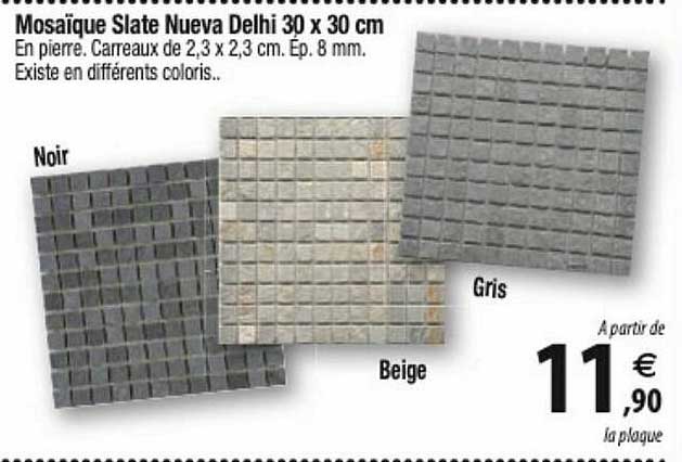 mosaïque slate nueva delhi 30 x 30 cm