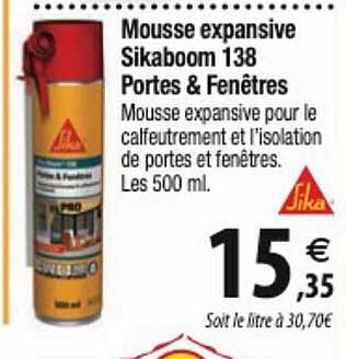 Mousse Expansive Sikaboom 138 Portes & Fenêtres Sika