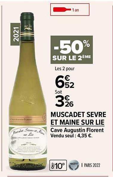 muscadet sevre et maine sur lie cave augustin florent