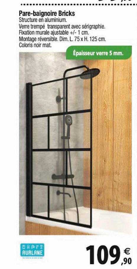 pare-baignoire bricks