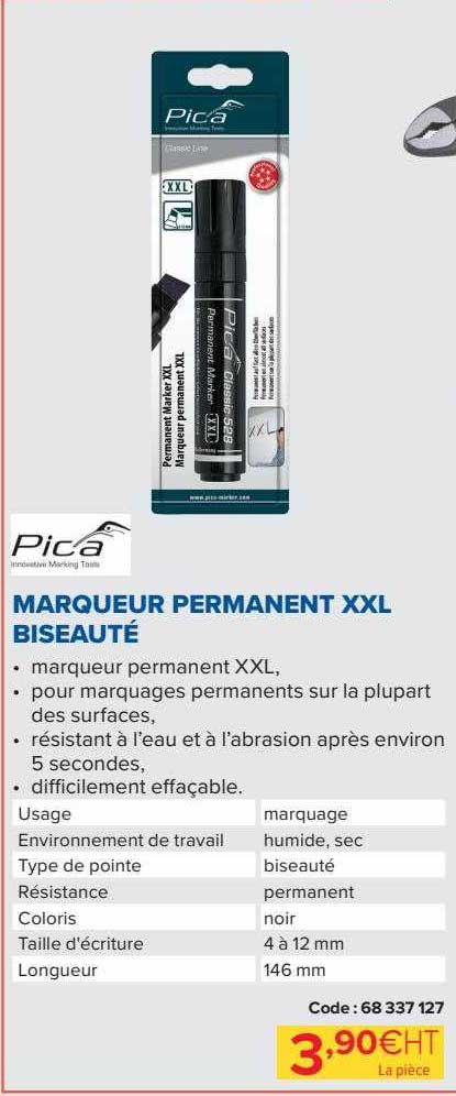 pica marqueur permanent XXL biseauté