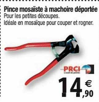 pince mosaïste à machoire déportée prci