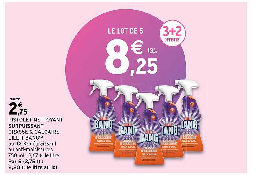 pistolet nettoyant surpuissant crasse & calcaire cillit bang