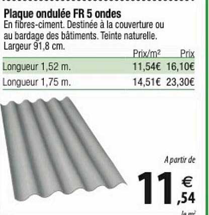 plaque ondulée fr 5 ondes