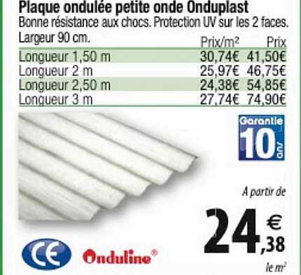 plaque ondulée petite onde onduplast onduline
