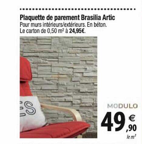 plaquette de parement brasilia artic modulo
