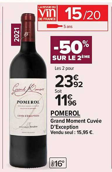 pomerol grand moment cuvée d'exception