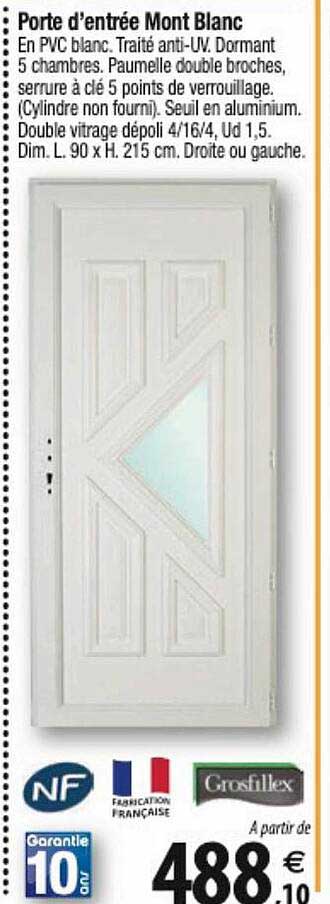 porte d'entrée mont blanc grosfillex