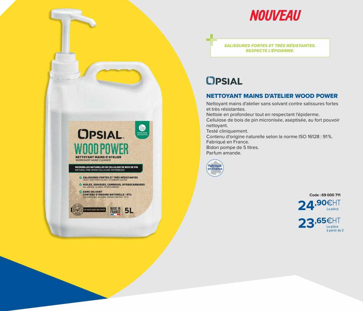 psial nettoyant mains d'atelier wood power