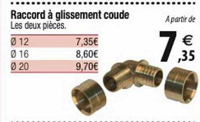 raccord à glissement coude