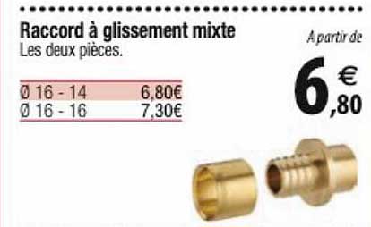 raccord à glissement mixte