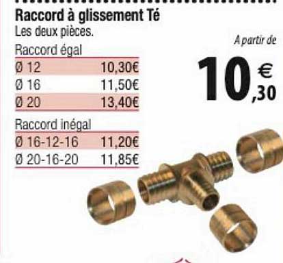 raccord à glissement té
