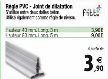 règle pvc - joint de dilatation