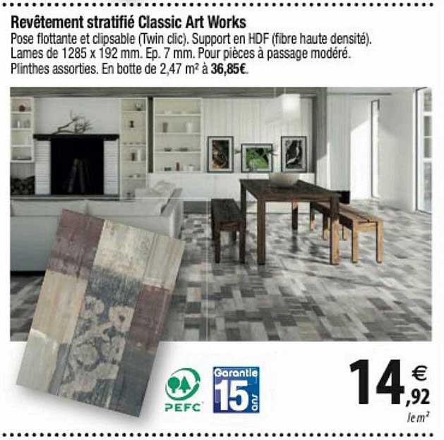 revêtement stratifié classic art works