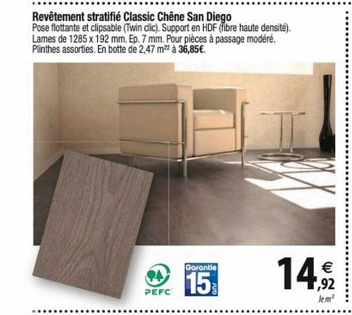 revêtement stratifié classic chêne san diego