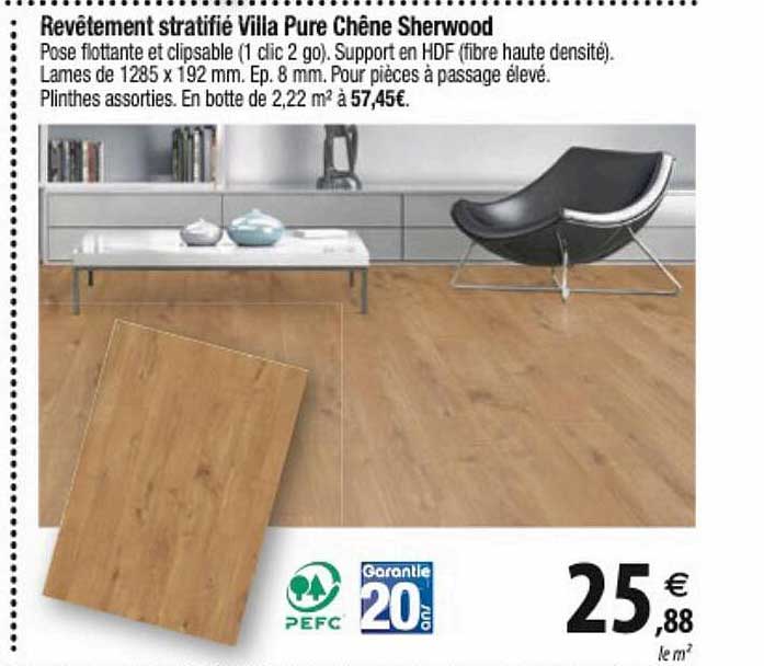 revêtement stratifié villa pure chêne sherwood