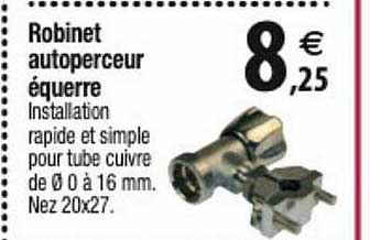 robinet autoperceur équerre